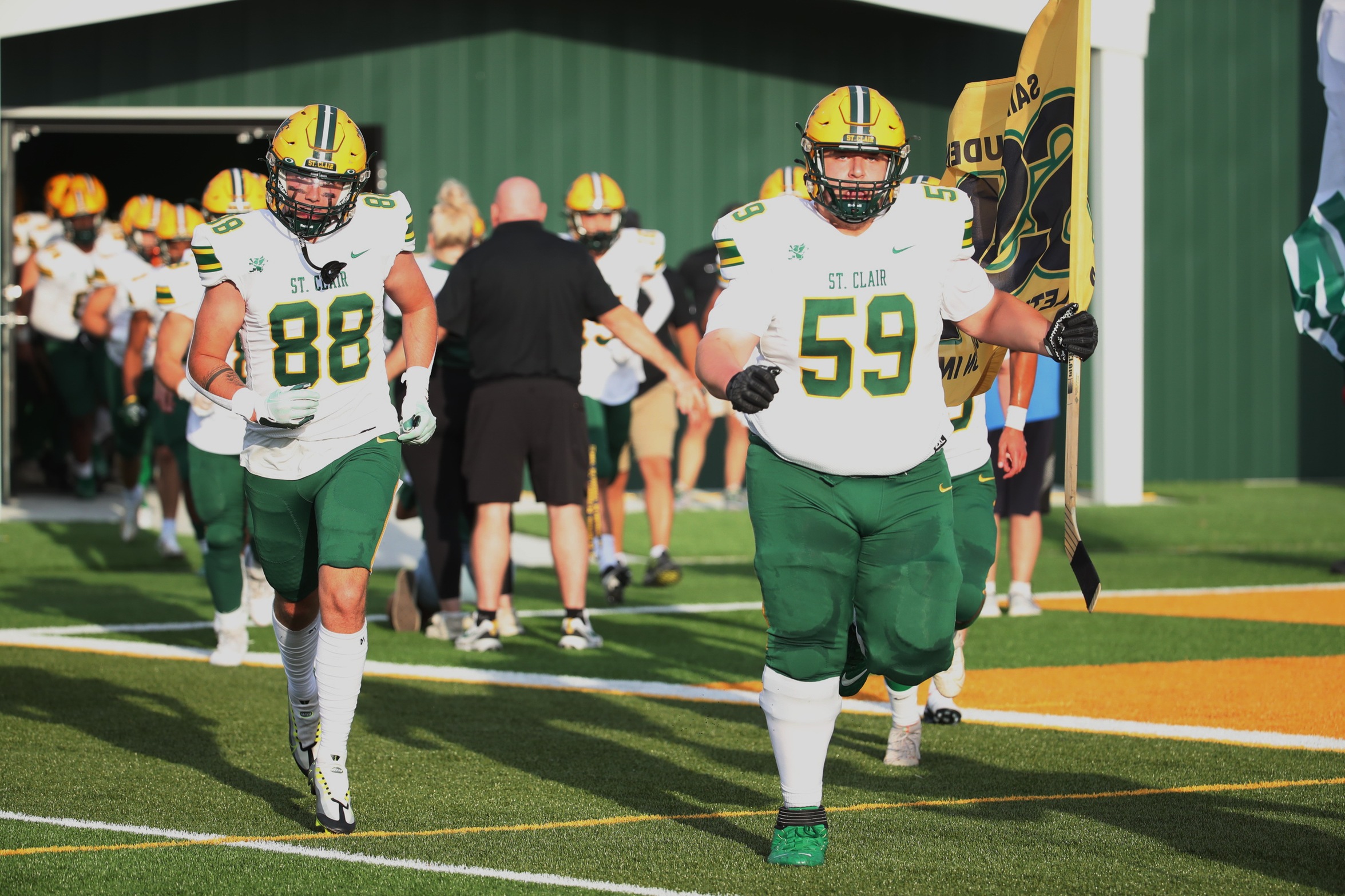 Saints Take on Skyhawks in Football Home Opener