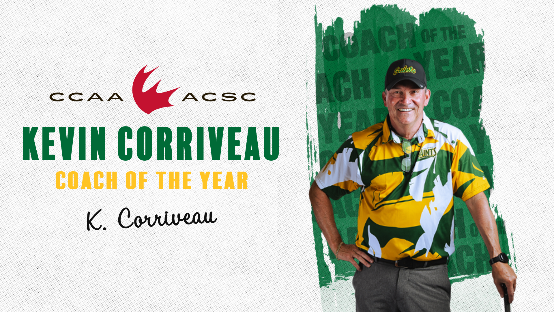 Corriveau Wins Back to Back National Coach of the Year