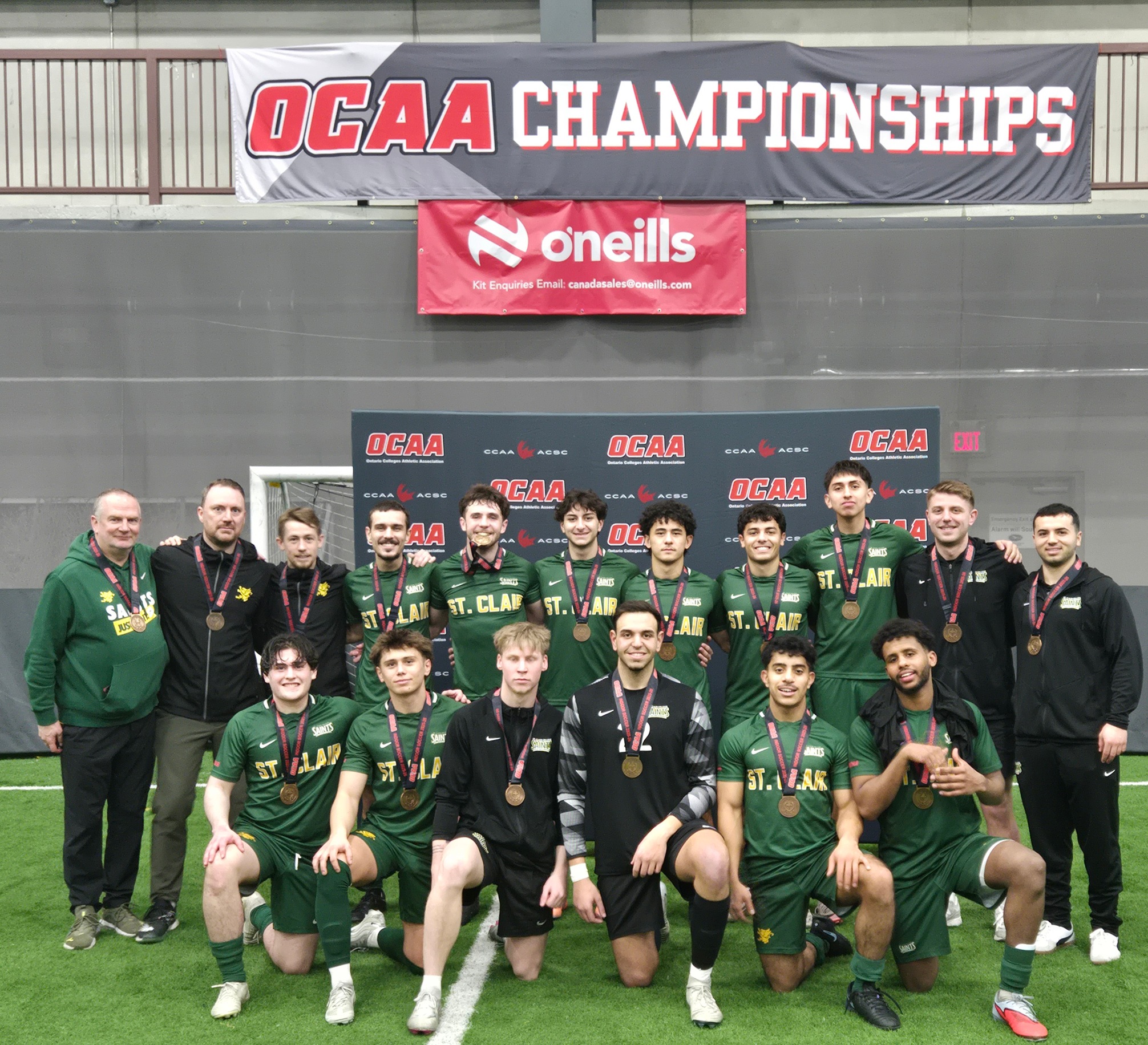 Men's Indoor Soccer Win OCAA Bronze